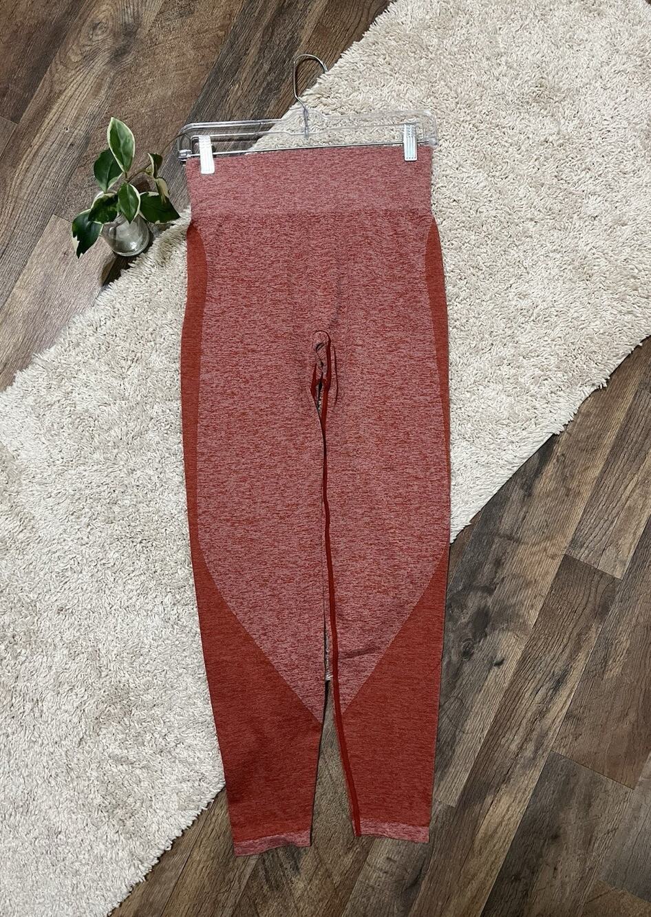 Victoria's Secret PINK Medium Cinnabarl Marl Heather High-Rise Seamless Leggings
